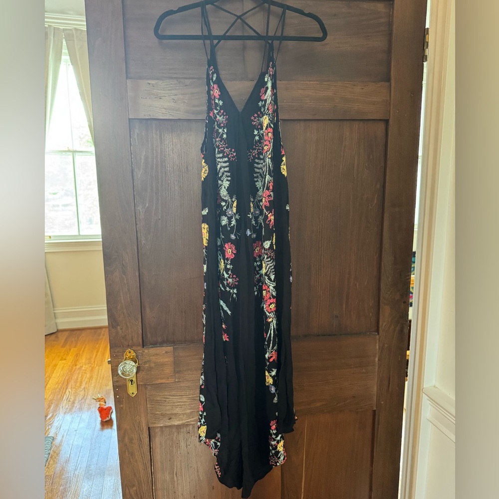 Free People Flowy Floral black dress